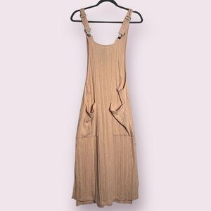 K/Lab Pink Ribbed Overall Style Dress Small